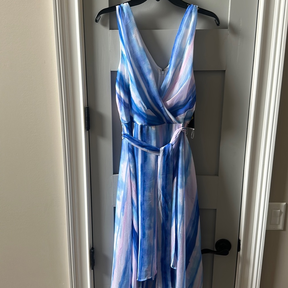 Brand new DKNY dress. Pink blue and white.